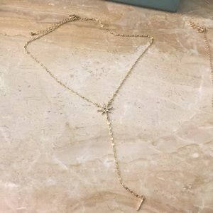 Crystal figured Y Necklace